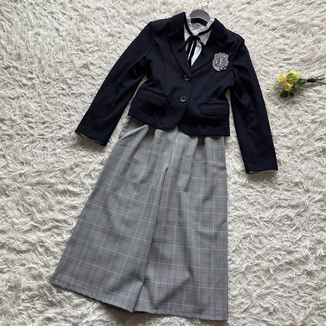 極美品 ELLE en noir 女の子 サスペンダーワイドパンツスーツ 1