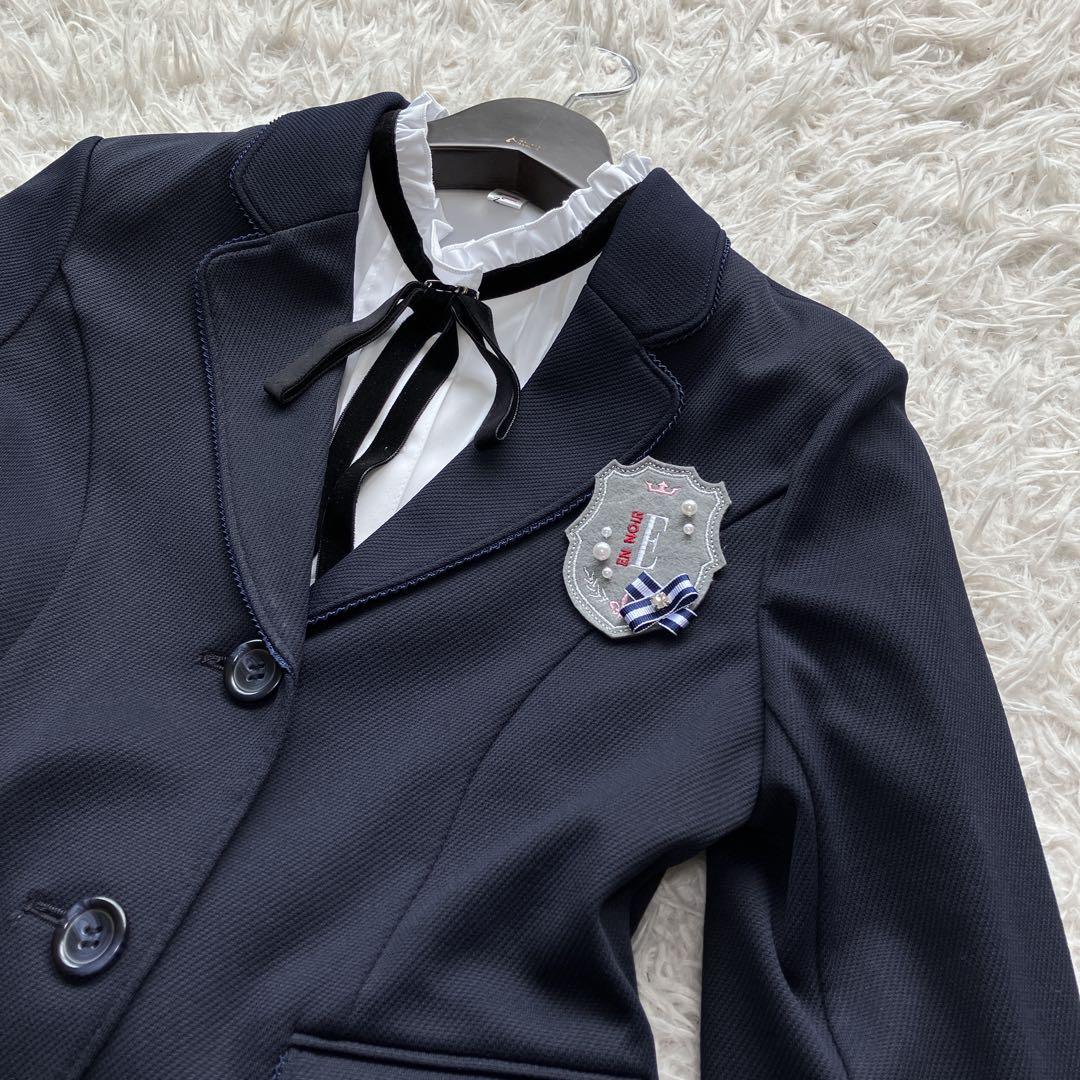 極美品 ELLE en noir 女の子 サスペンダーワイドパンツスーツ 1