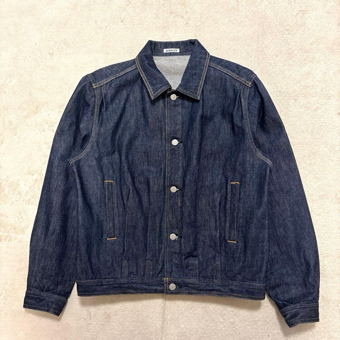 ジャケット・アウター AURALEE WASHED HARD TWIST DENIM BLOUZON