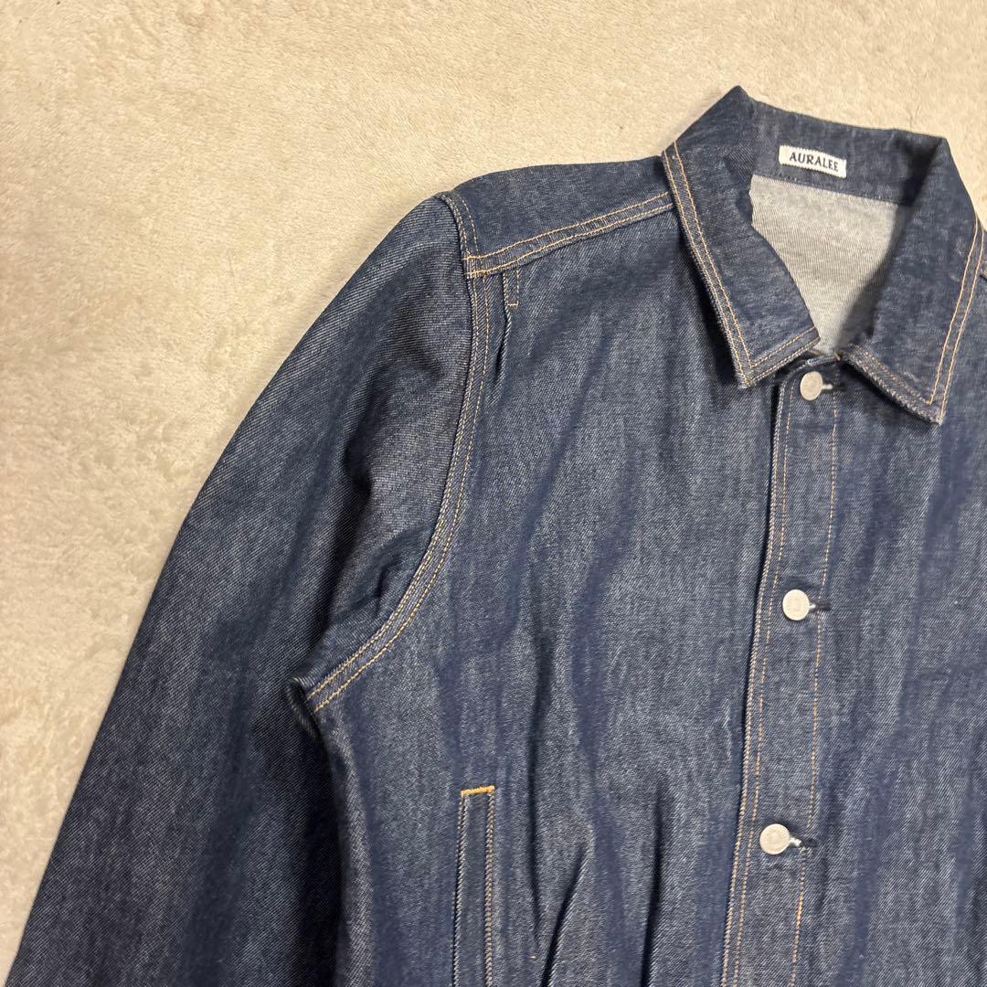 ジャケット・アウター AURALEE WASHED HARD TWIST DENIM BLOUZON