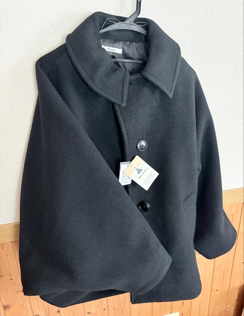 ［タグあり］ニコアンド ライトモッサドルマンジャケットコート 黒