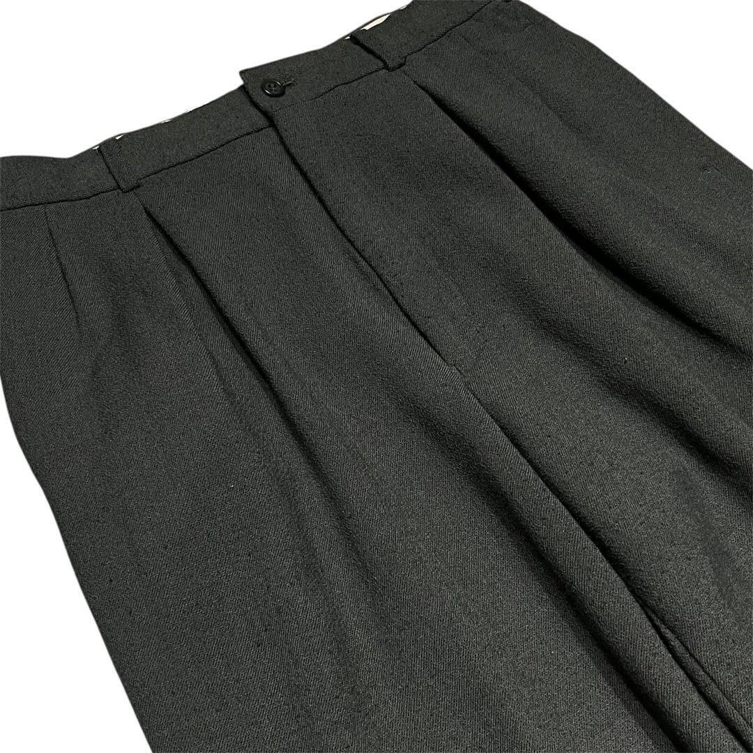 90s~ EMPORIO ARMANI ウール ドレープ ワイド スラックス