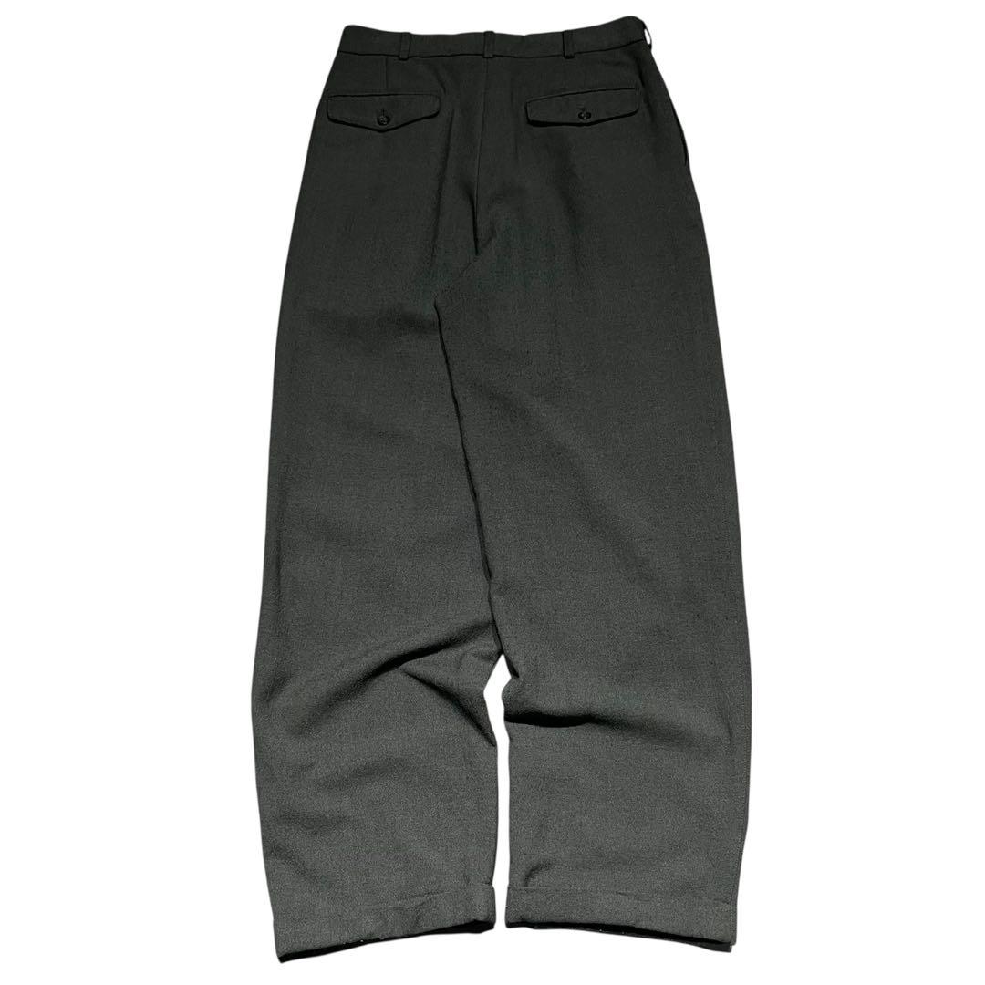 90s~ EMPORIO ARMANI ウール ドレープ ワイド スラックス