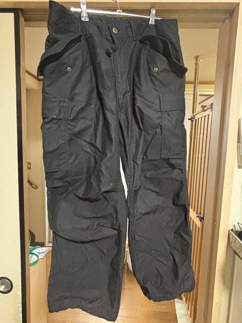 牛*様 実物 US ARMY M-65 フィールドパンツ 後染め ブラック