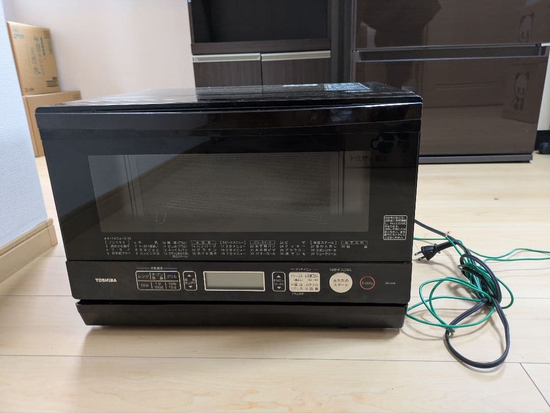 TOSHIBA ブラック電子レンジ　オーブンレンジ