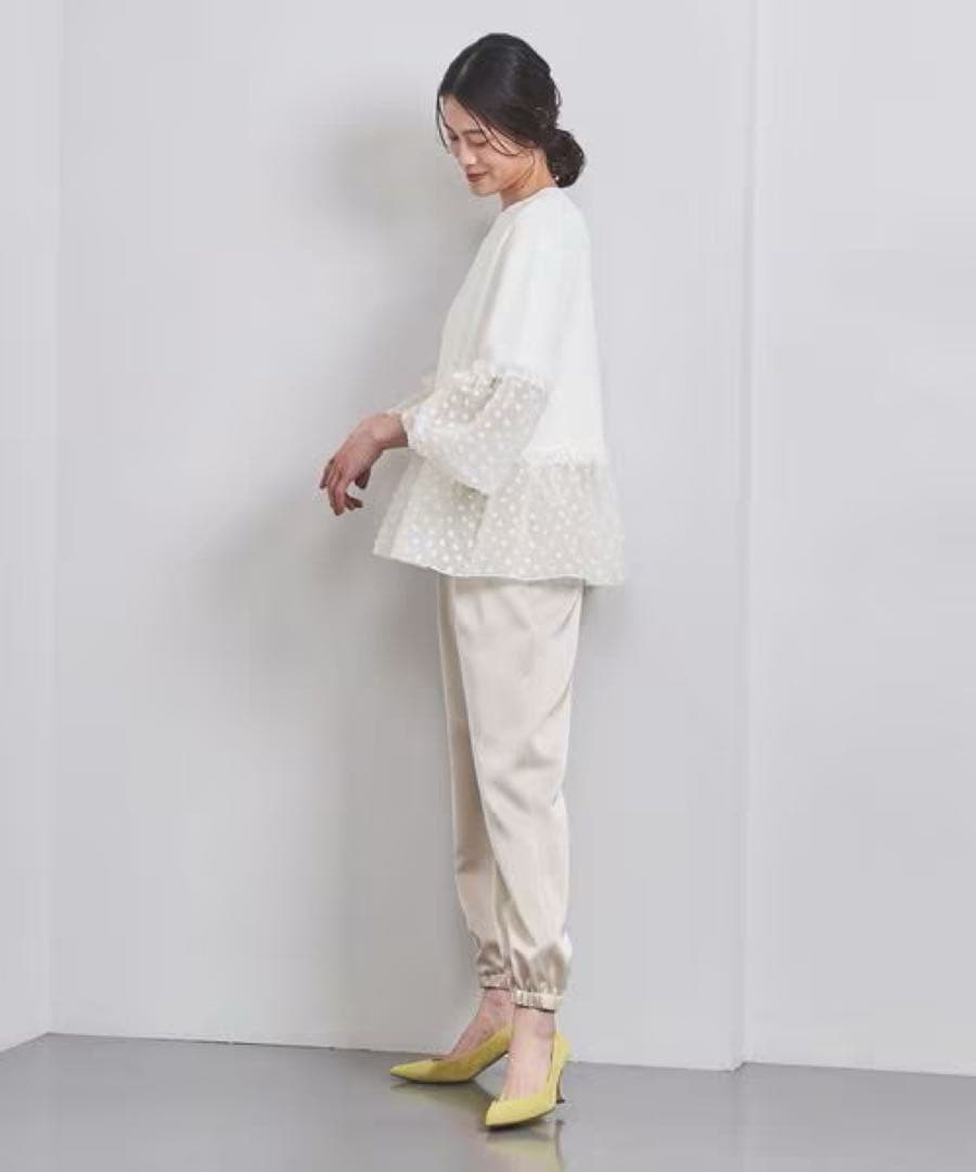 極美品 2024 ユナイテッドアローズ フラワーカットジャカード コンビニット