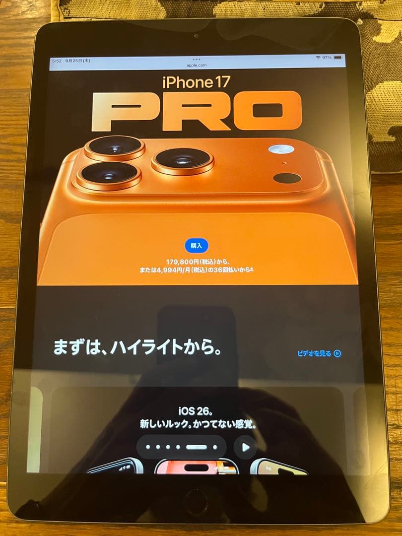 iPad第7世代　128GBバッテリー95%