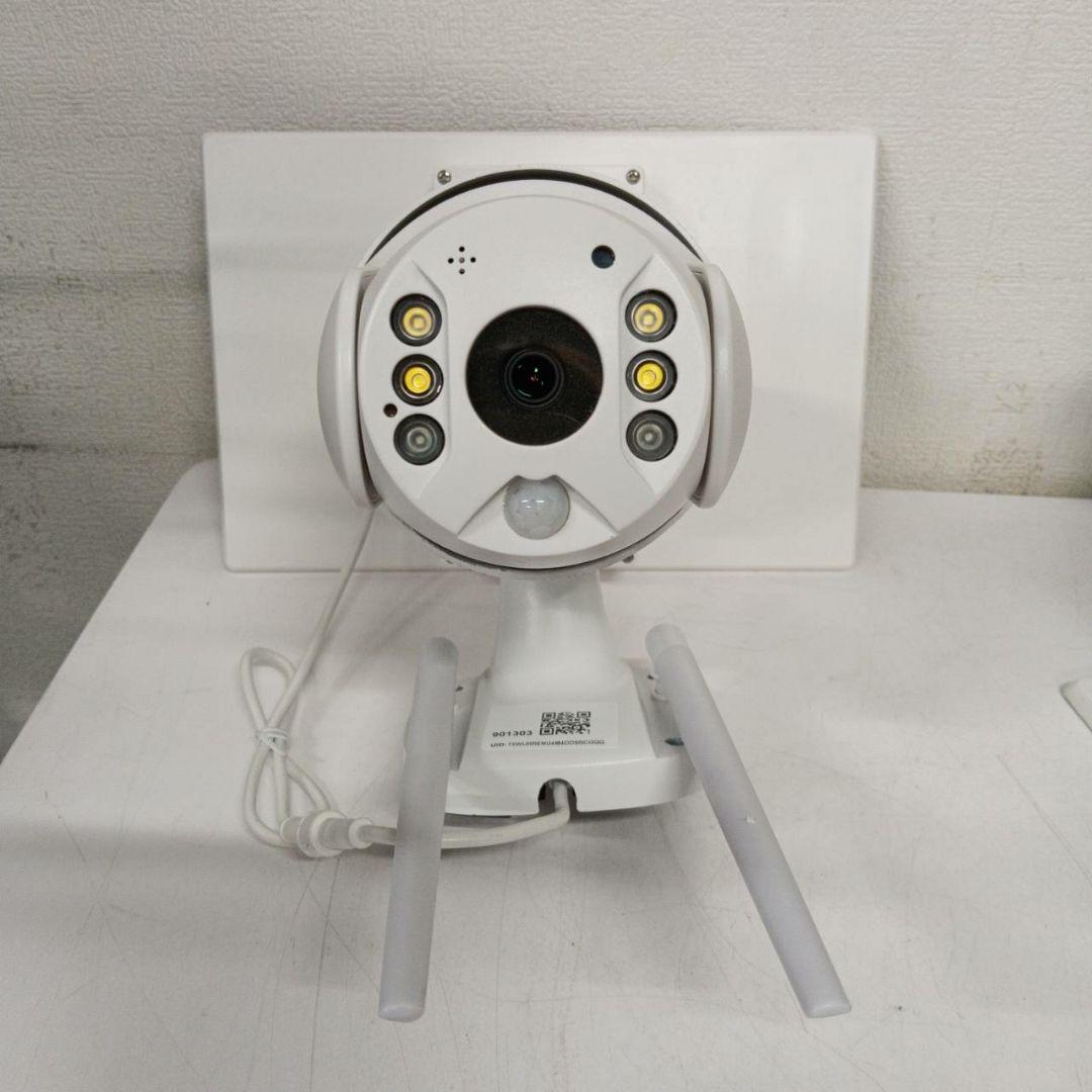 ZZ Payment ソーラー防犯カメラ ホワイト　1107-012