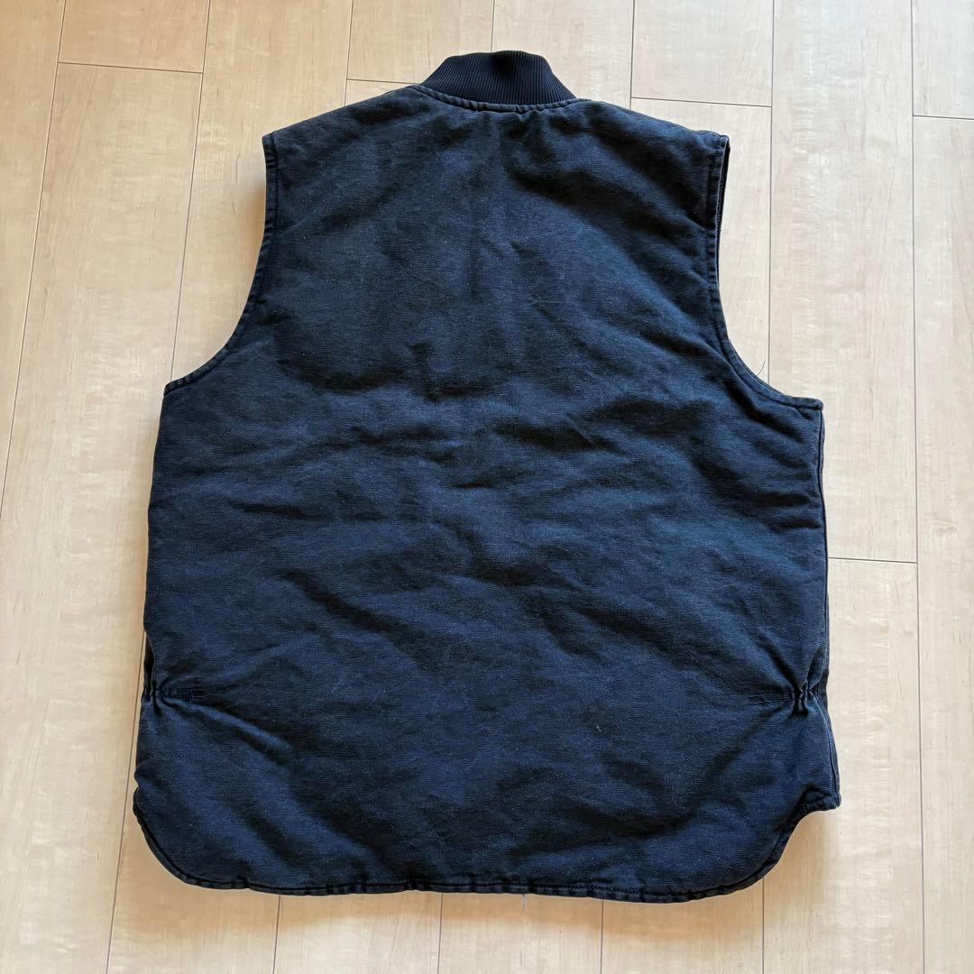 カーハート ダックベスト ブラック X-L tall USA製 01年製 腰ゴム