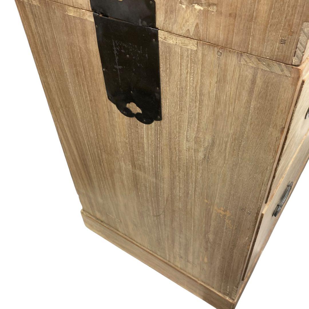 送料無料 昭和レトロ 桐ダンス 5段 上下セパレート可 鍵付き