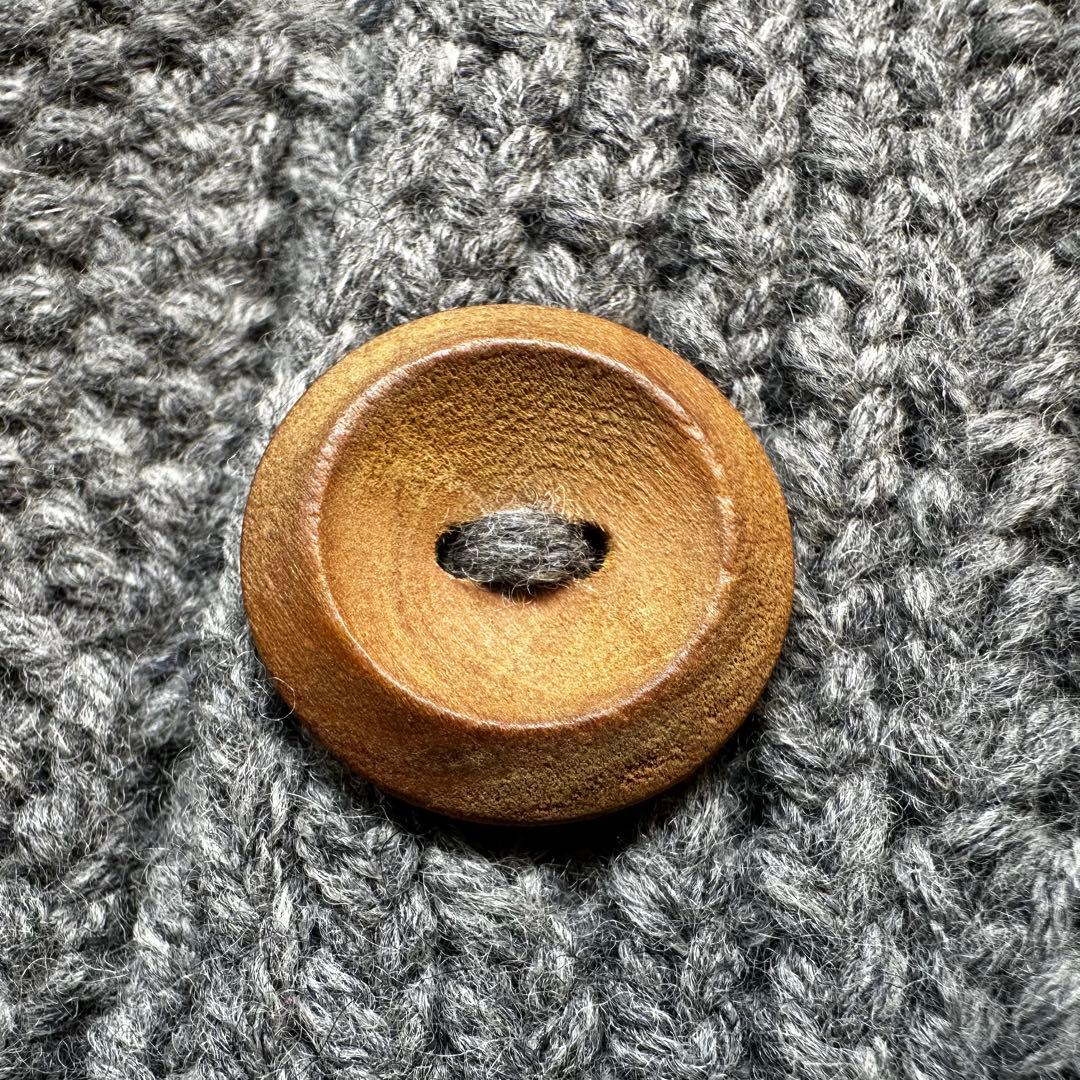 インバーアラン 3Aカーディガン シップス別注 アランニット グレー S-M相当