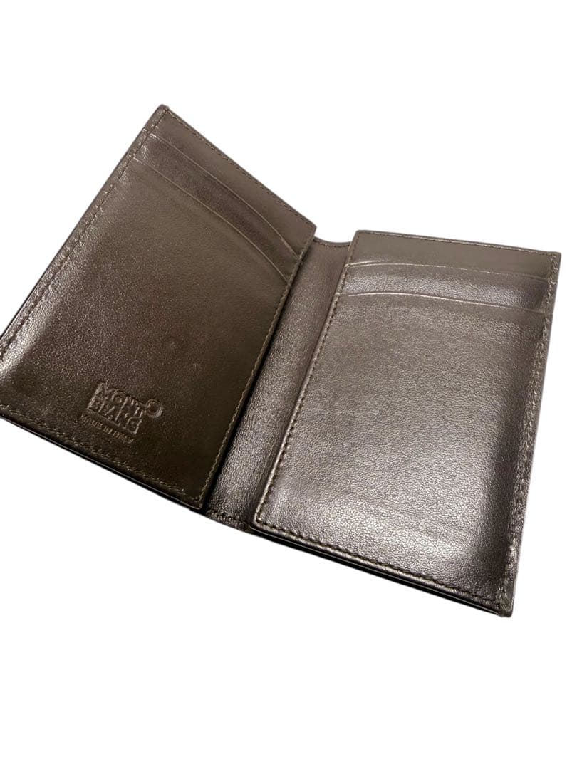 美品☆Mont Blanc 名刺入れ カードケース クロコ　レザー　ブラック