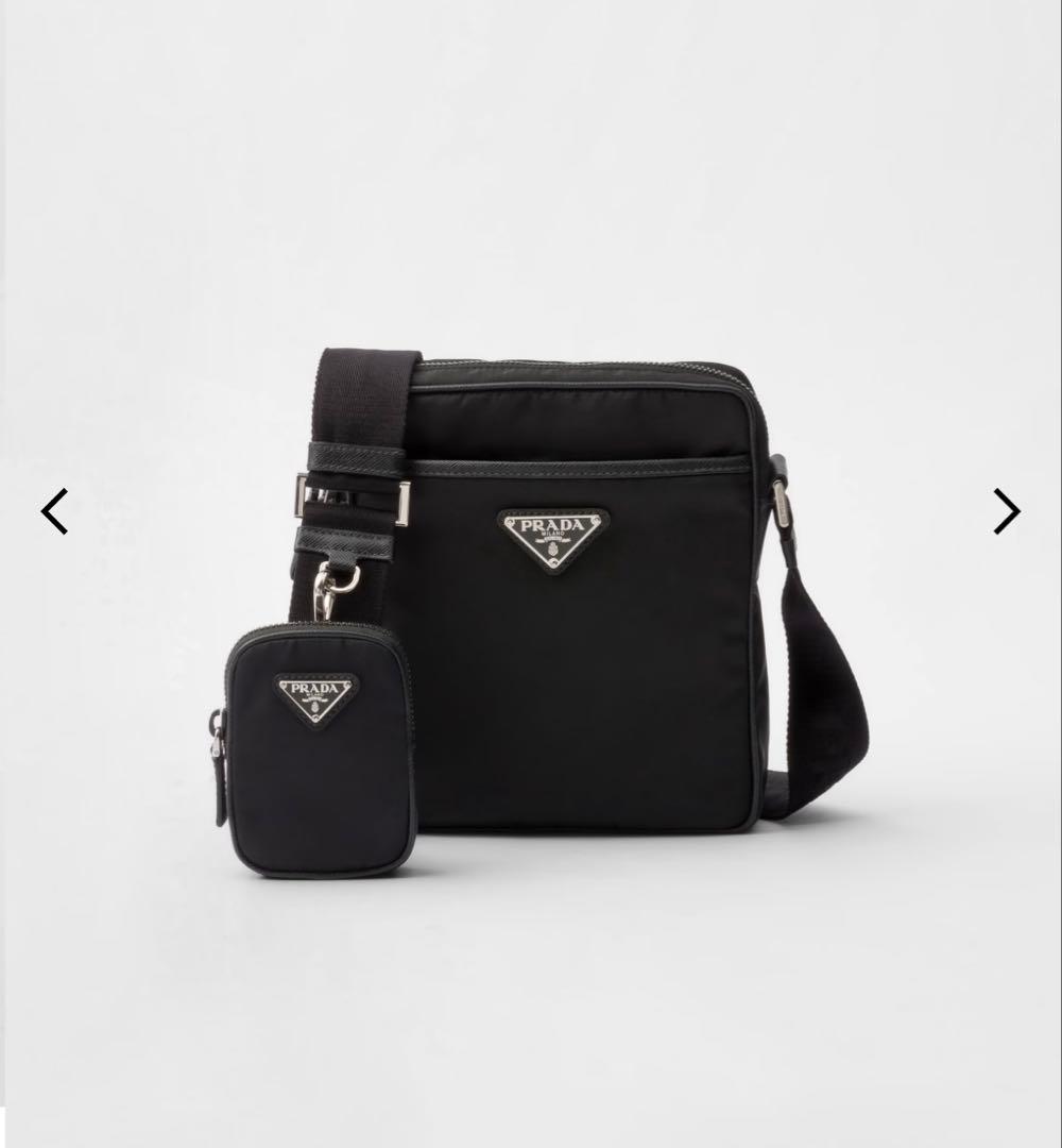 【PRADA】 Re-Nylon xサフィアーノレザー ショルダーバッグ正規品