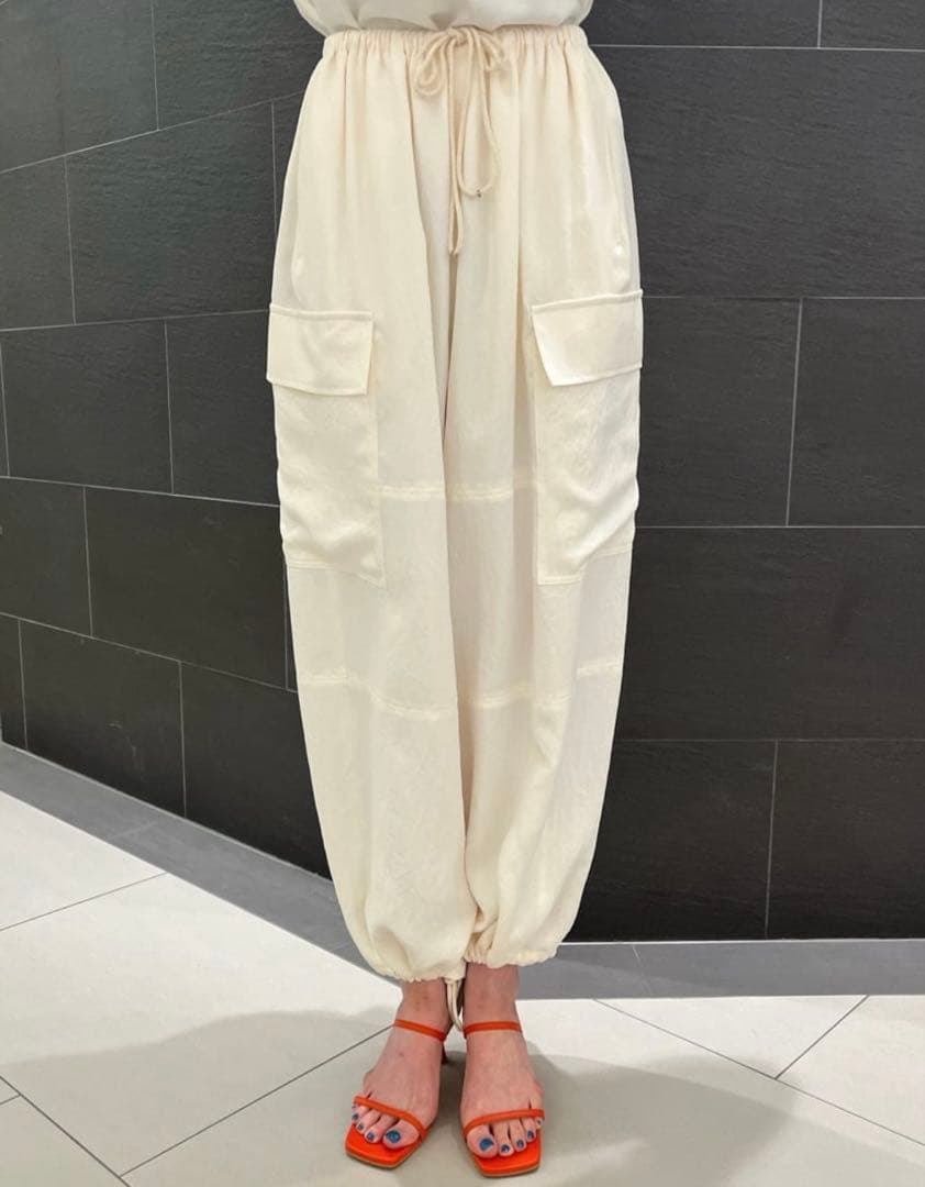 ＜ASTRAET＞ACE サテン カーゴ イージーパンツ