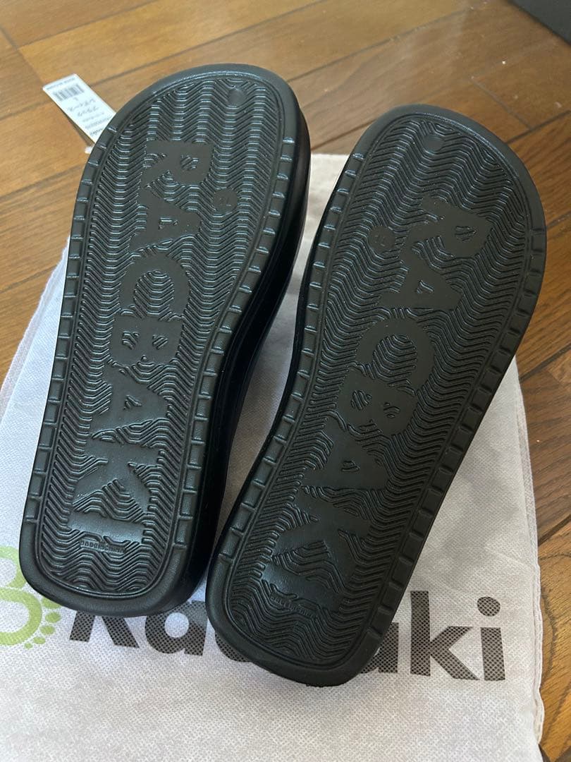 Racbaki ラクバキ　イージーサンダル　ブラック　Ｌサイズ