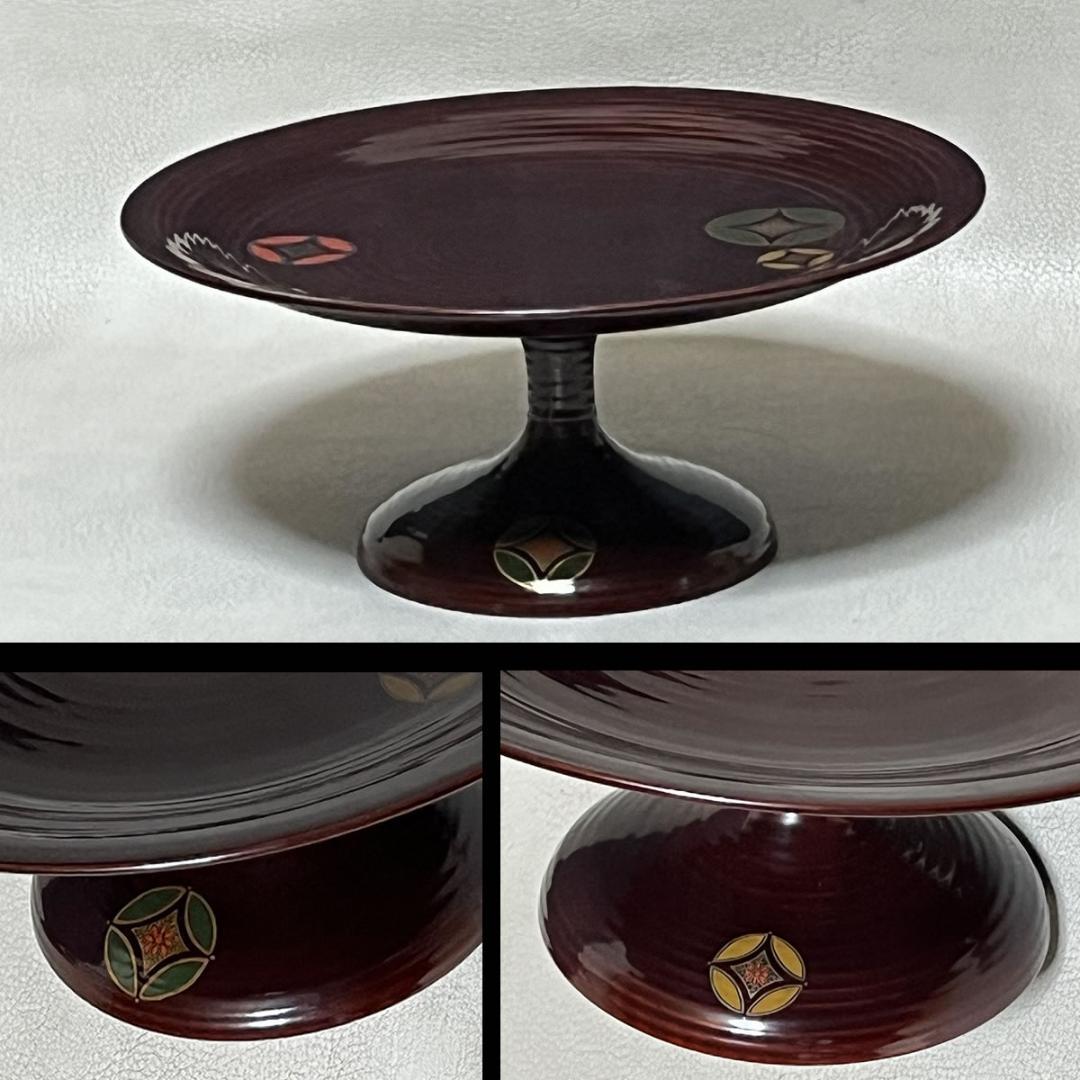 蒔絵 高坏 平安 陽光堂 共箱 木製 菓子器 茶道具 【k3271】