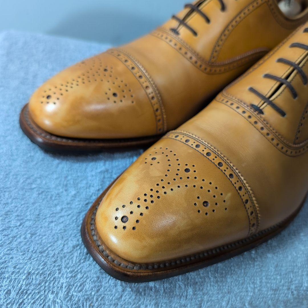 SCOTCHGRAIN ウィング ストレート メダリオン レザー ブラウン