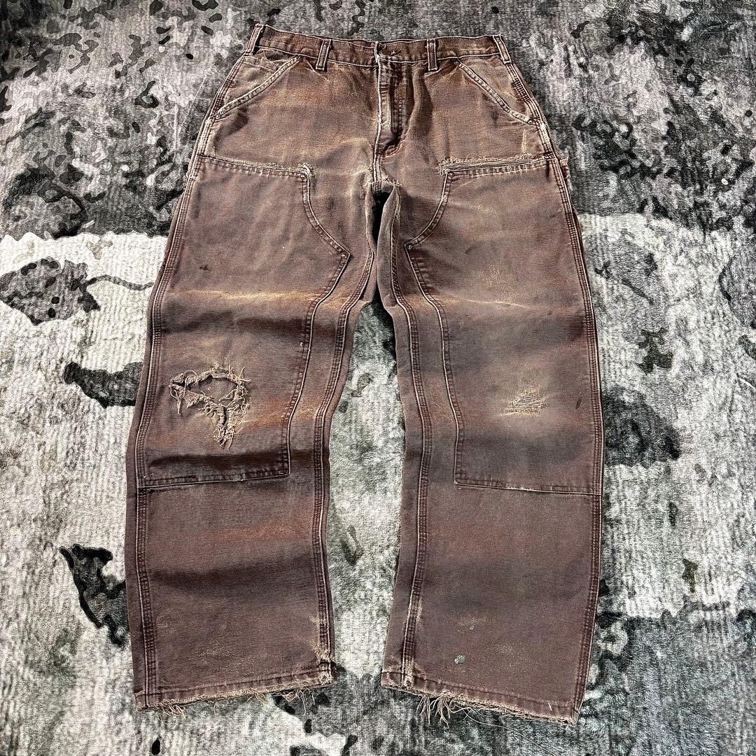 極上クラッシュ ダック地 良フェード レザータグ スペシャル ゆるだぼ 一点物