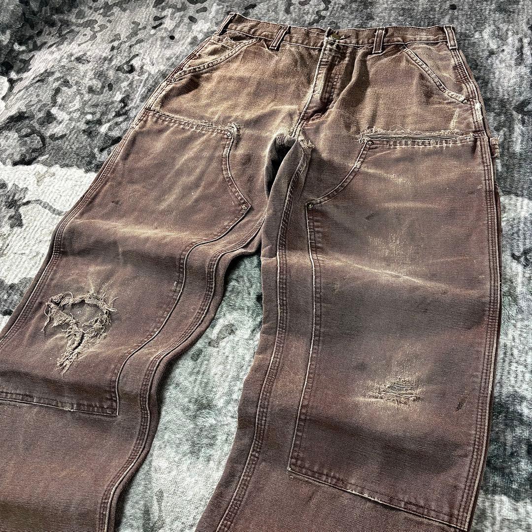 極上クラッシュ ダック地 良フェード レザータグ スペシャル ゆるだぼ 一点物