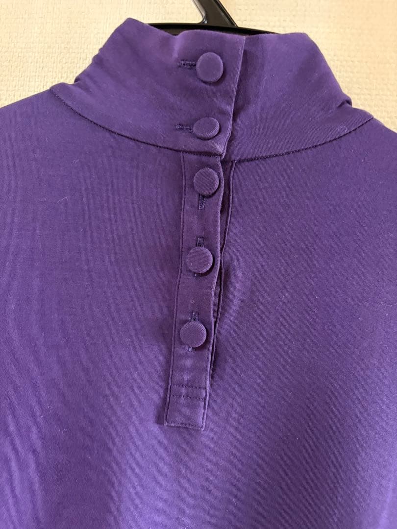 『新品未使用』⭐️トクコプルミエヴォル⭐️紫地犬と猫の刺繍長袖ワンピースチュニック❣️