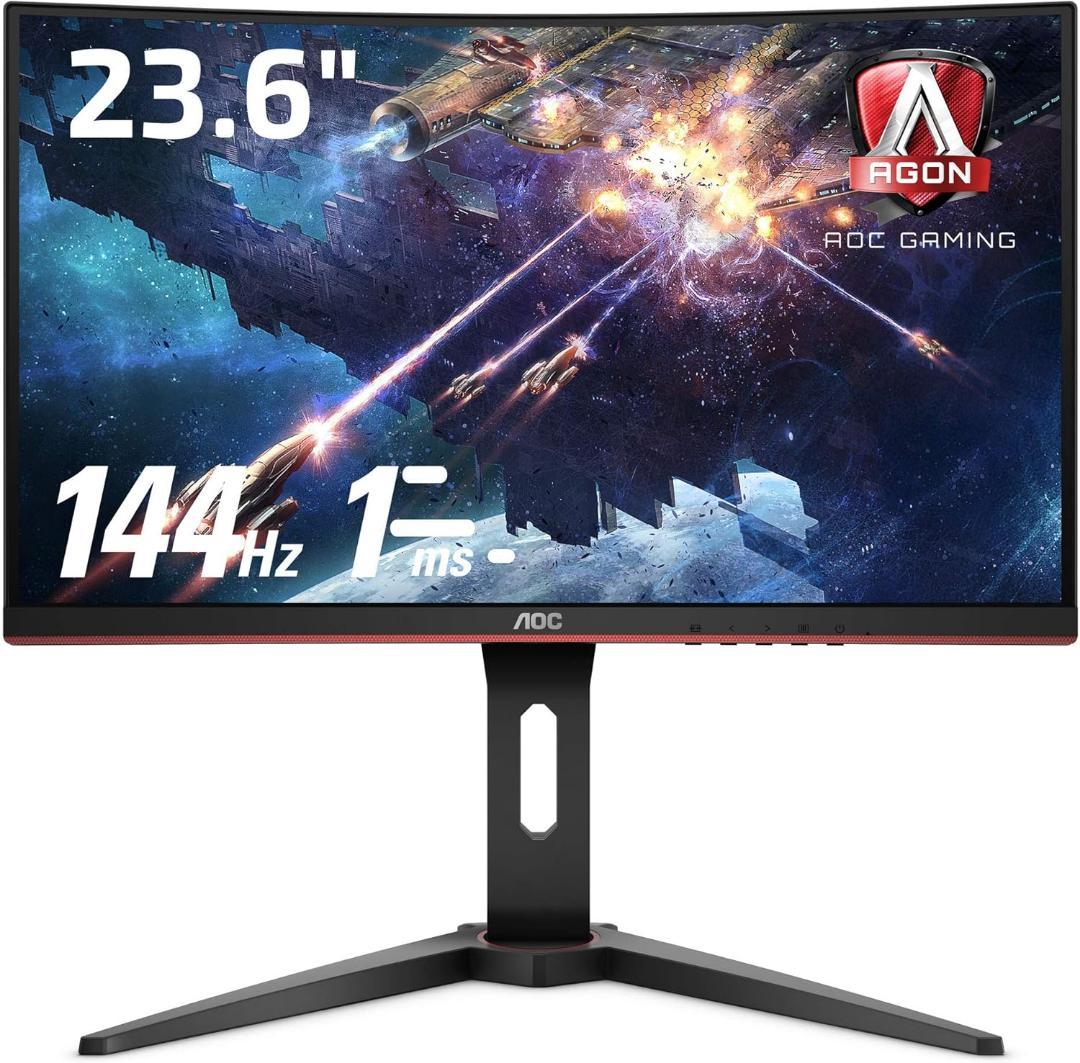 AOC ゲーミング モニター C24G1 23.6インチ 144Hz 曲面パネル