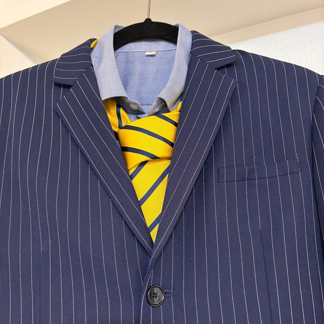 170 ネイビー ストライプ スーツ 2ピース 卒業式　男子　男の子　160