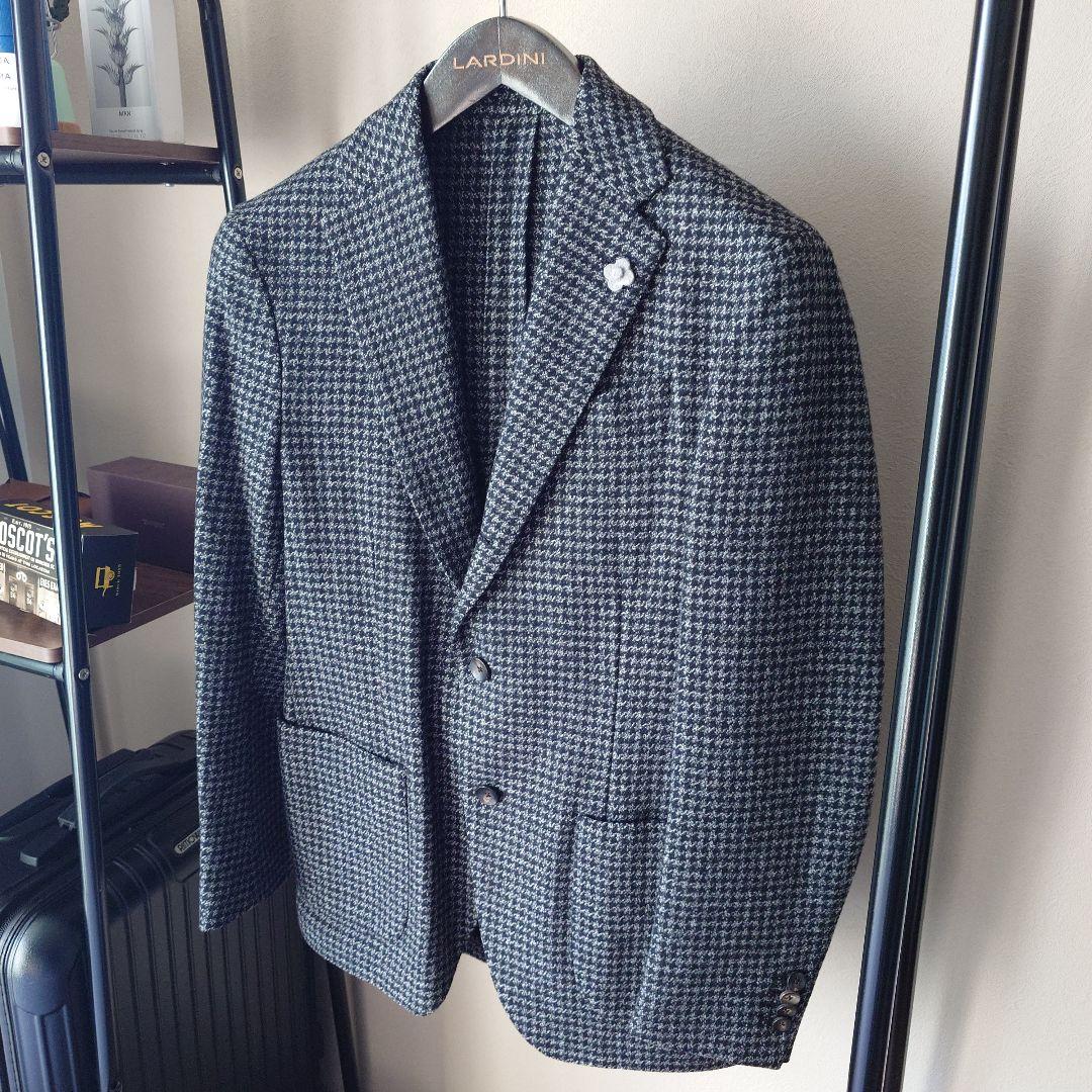 ikko様 LARDINI ハウンドトゥース ジャケット46 イタリア製