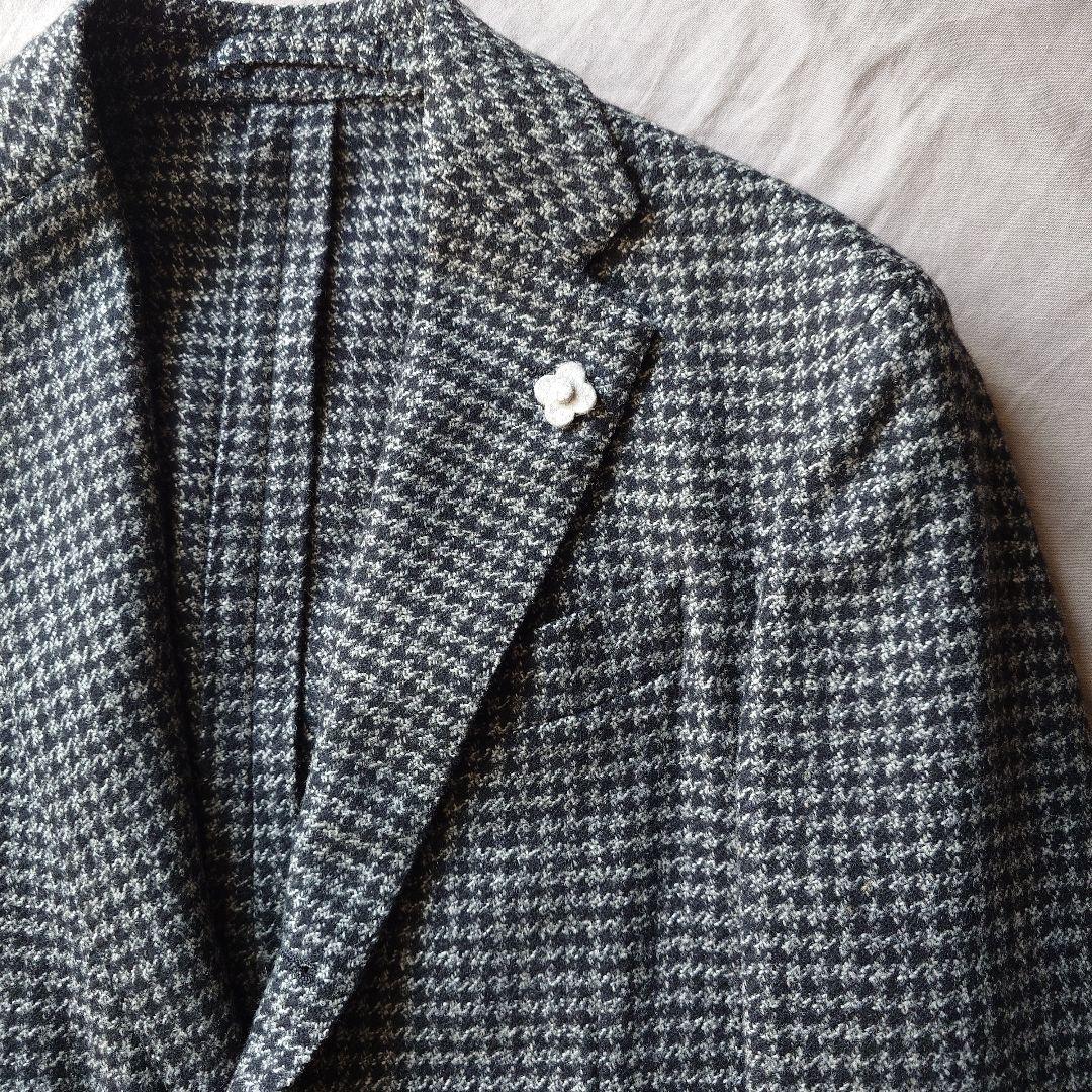 ikko様 LARDINI ハウンドトゥース ジャケット46 イタリア製