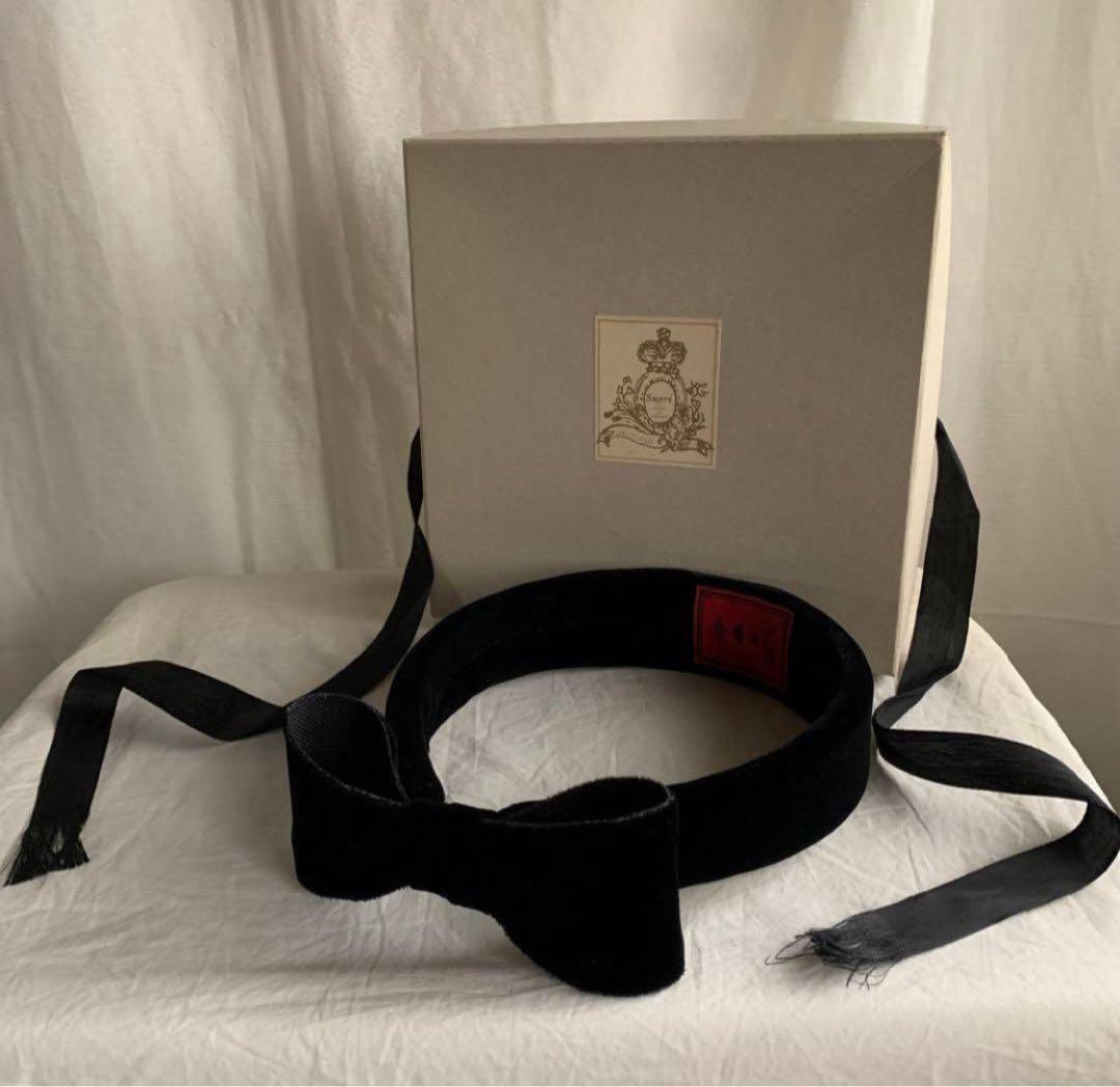 スグリ　ベルベットリボンヘアバンド　ヘッドアクセサリー　　ブラック