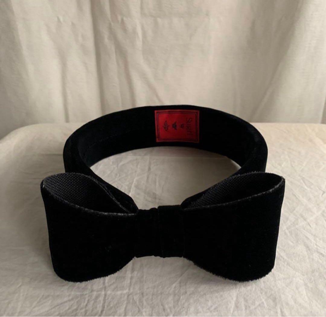 スグリ　ベルベットリボンヘアバンド　ヘッドアクセサリー　　ブラック