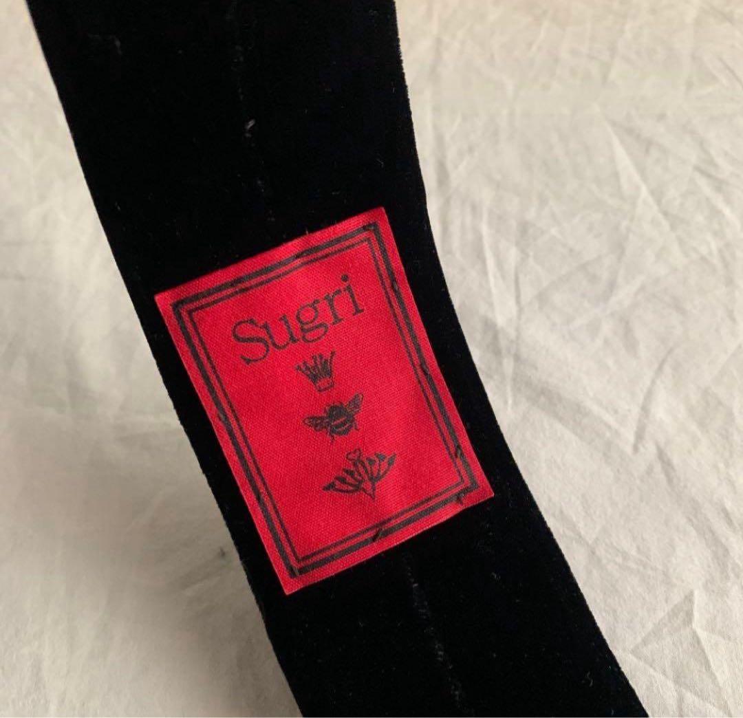 スグリ　ベルベットリボンヘアバンド　ヘッドアクセサリー　　ブラック