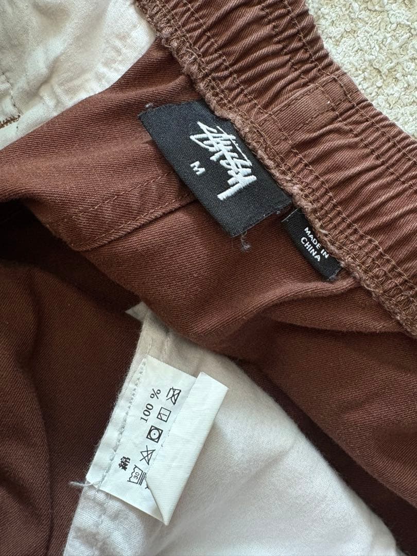はじstussy brushed beach pants ブラウン　M