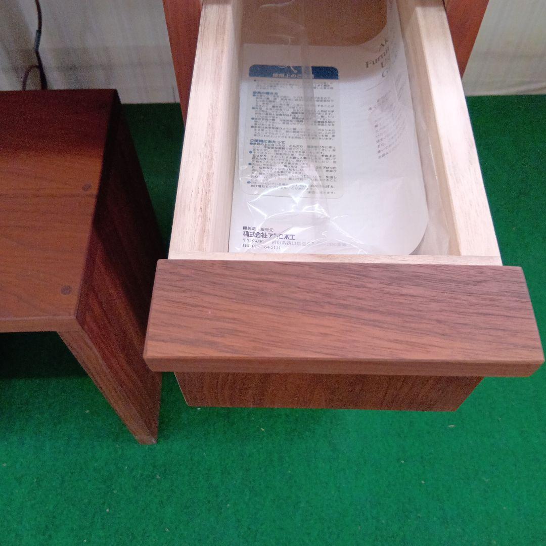 展示品 アカセ木工 モアレ ス ウォールナット 材 木製ドレッサー・鏡台、椅子付