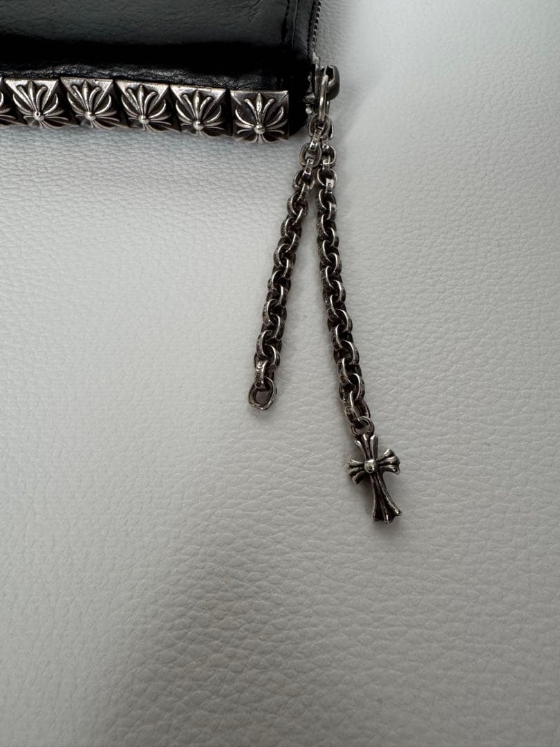 3 SIDE ZIP 3サイドジップ サイドピラミッドスタッズレザーウォレット