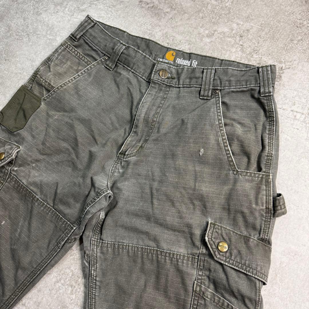 雰囲気◎希少■カーハート【32×32】ダブルニー カーゴ ペインターパンツ