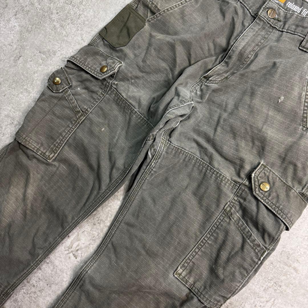 雰囲気◎希少■カーハート【32×32】ダブルニー カーゴ ペインターパンツ