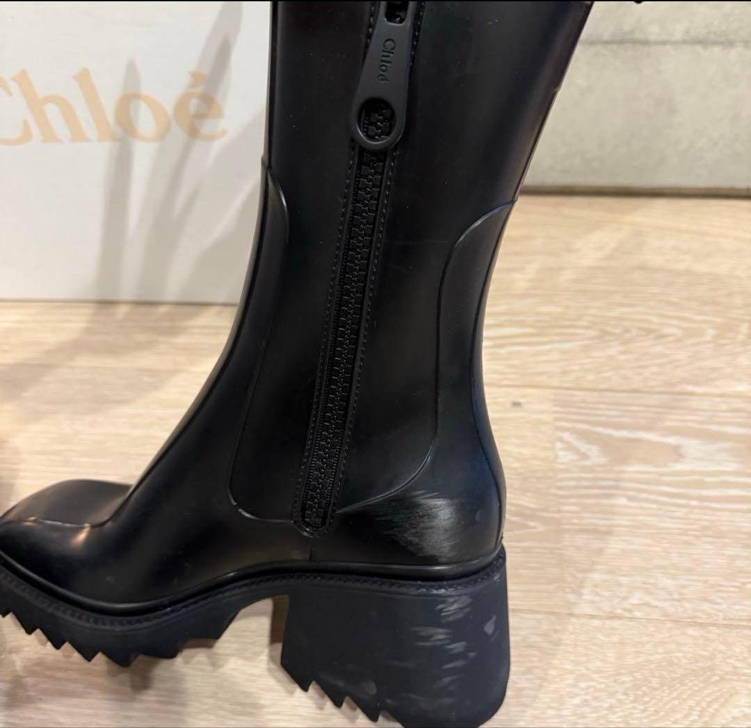 Chloe クロエ　レインブーツ　黒　37