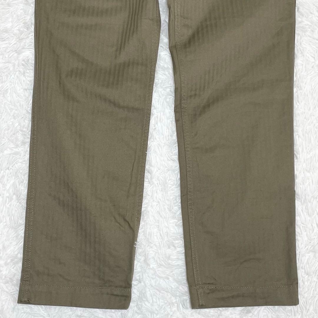 【新品未使用】エフオービーファクトリー　へリボーントラウザーズ・VAT染料・LL