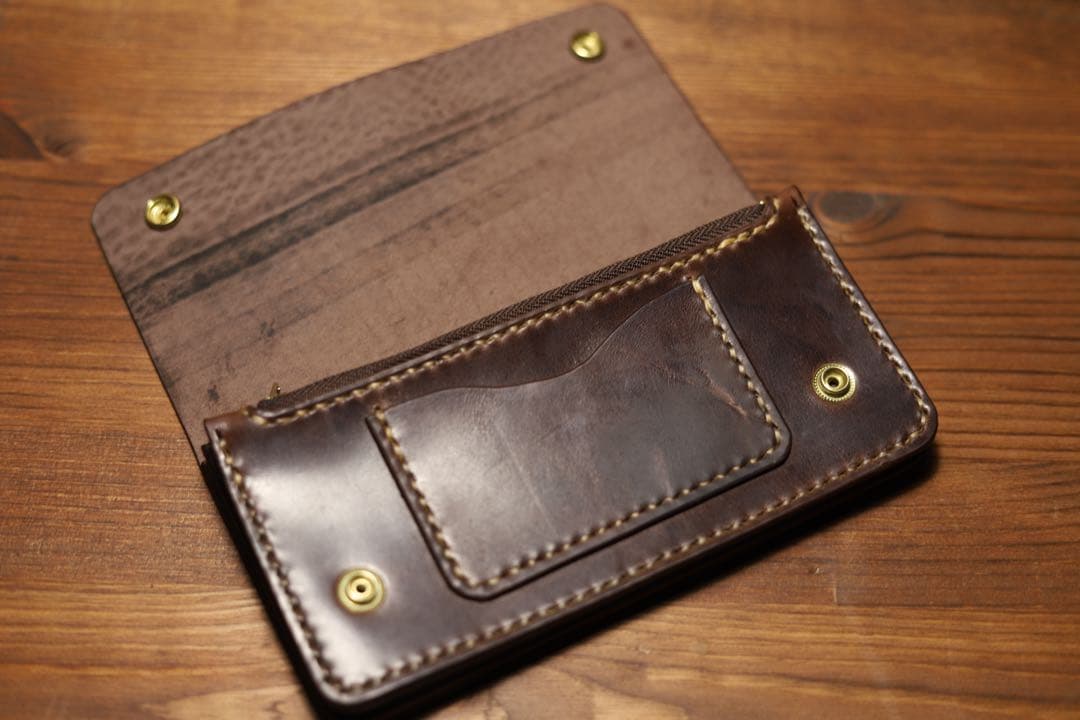‼️限定一点限り‼️新喜皮革ホースバット　トラッカーウォレット‼️茶芯