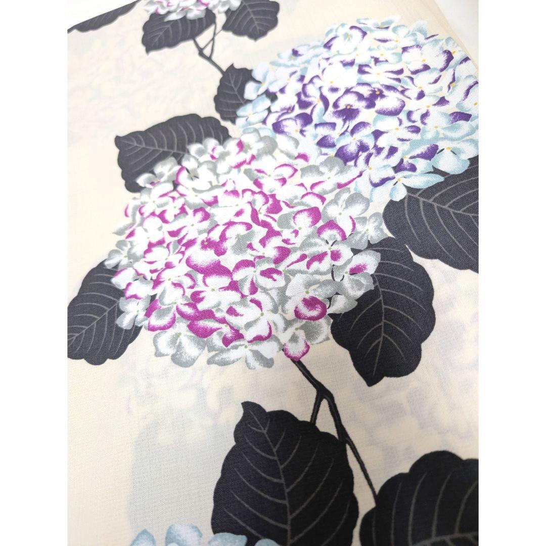 【新品・未着用】撫松庵 紫陽花柄 浴衣 セオα 単衣 ふりふ あじさい 夏