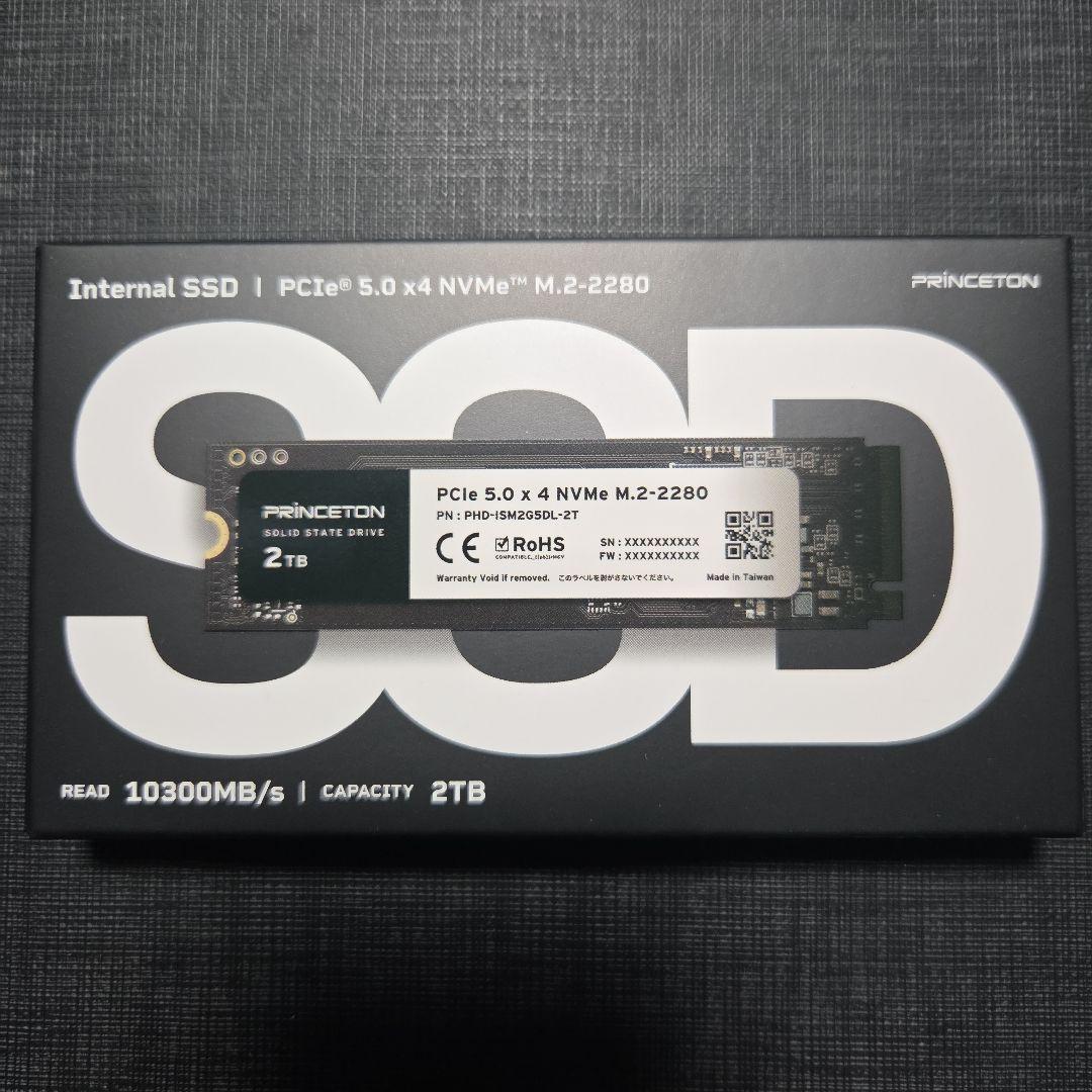 内蔵型SSD NVMe M.2 SSD Gen5 2TB PHD-ISM2G5DL-2T