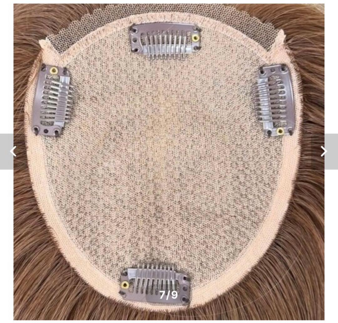 百合子　ひよピース 部分かつら ウィッグ つけ毛 増毛 頭頂部 ライトブラウン