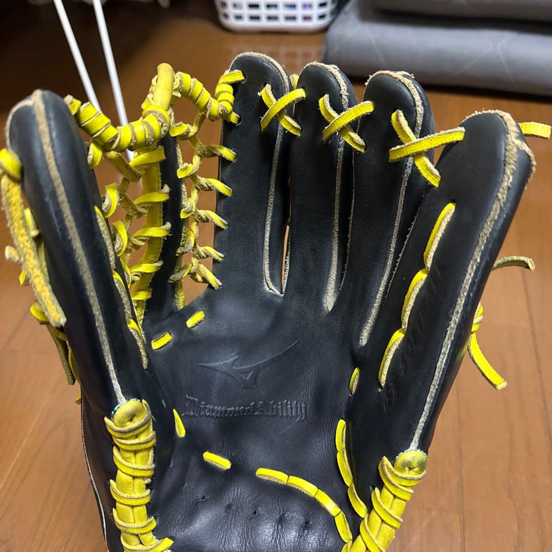 Mizuno 軟式グローブ 黒/黄