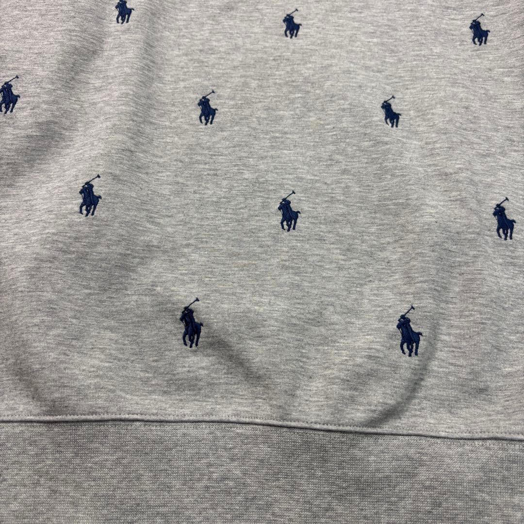 POLO RALPHLAUREN ポニー刺繍 総柄 スウェット トレーナー 現行