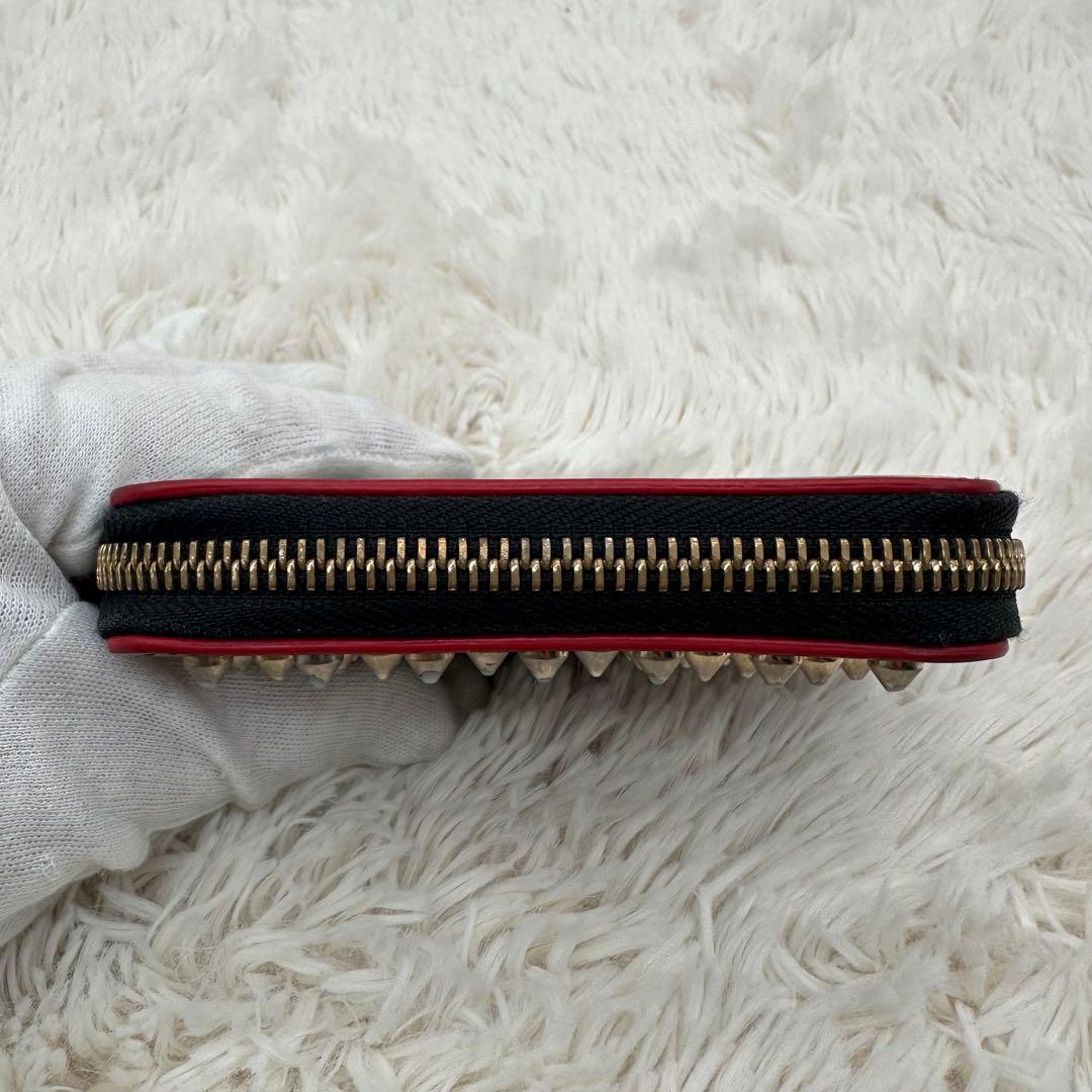 ✨美品✨ルブダン　ケース　スタッズ　パネトーネ　レオパード　エナメル　赤