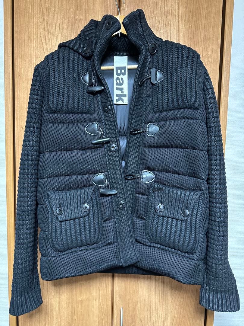 Bark ダッフルコート ニット&ダウン　BLACK