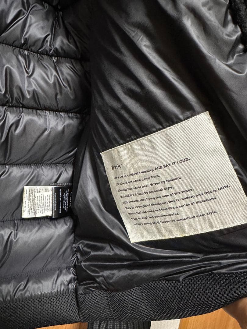 Bark ダッフルコート ニット&ダウン　BLACK