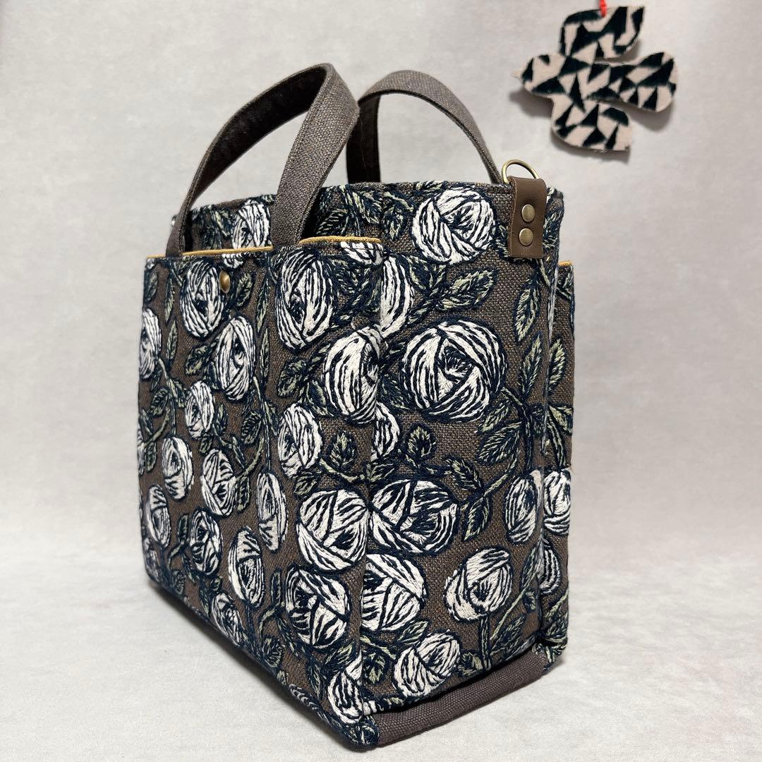 ハンドメイド　ミナペルホネン　ドローストリングバッグ⑅︎◡̈︎*