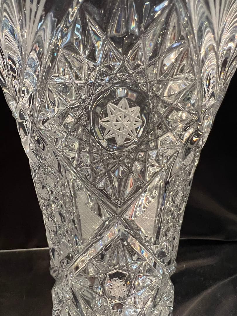 ボヘミア　88993/86181/109 クリスタル花器　チェコ