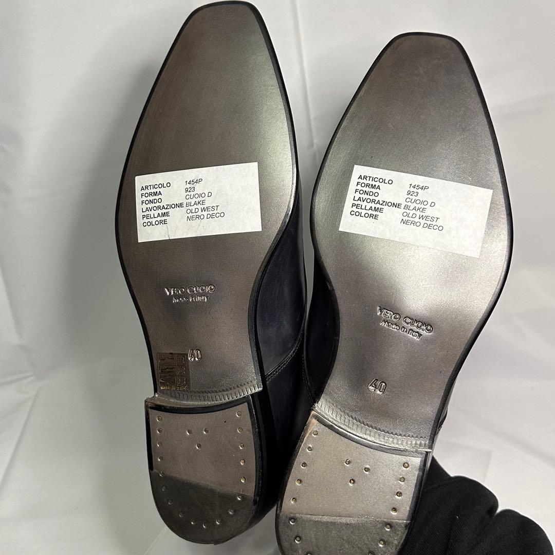 新品未使用☆Dafino☆パティーヌレザー☆ストレートチップ☆サイズ40☆196